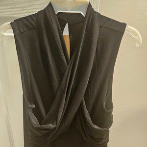 Black sleeveless dressy top (free shipping)